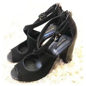 White House Black Market Wren Suede Chunky Heel